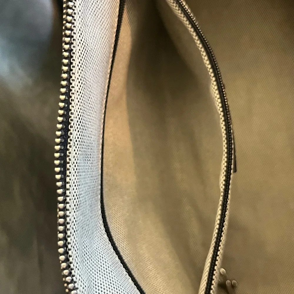 Dooney & Bourke Donegal Crest Dome Satchel Monogram Grey Black Leather Trim‎